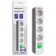 Listwa antyprzepięciowa zasilająca Qoltec 50288 - 4 gniazd, 1,8 m, Biała