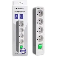 Listwa antyprzepięciowa zasilająca Qoltec 50288 - 4 gniazd, 1,8 m, Biała