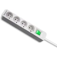 Listwa antyprzepięciowa zasilająca Qoltec 50288 - 4 gniazd, 1,8 m, Biała