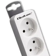 Listwa antyprzepięciowa zasilająca Qoltec 50288 - 4 gniazd, 1,8 m, Biała