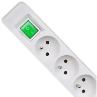 Listwa antyprzepięciowa zasilająca Qoltec 50288 - 4 gniazd, 1,8 m, Biała