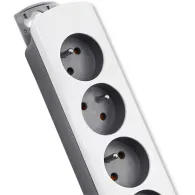 Listwa zasilająca Qoltec 50297 - 6 gniazd, 1,8 m, Biało-szara