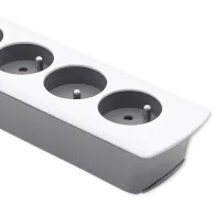 Listwa zasilająca Qoltec 50297 - 6 gniazd, 1,8 m, Biało-szara