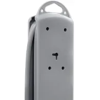 Listwa antyprzepięciowa zasilająca Qoltec 50163 - 4 gniazda, 1,5 m, Szara