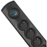 Listwa antyprzepięciowa zasilająca Qoltec 50269 - 5 gniazd, 1,8 m, Czarna