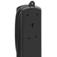 Listwa antyprzepięciowa zasilająca Qoltec 50269 - 5 gniazd, 1,8 m, Czarna