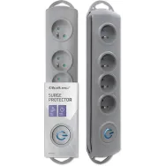 Listwa antyprzepięciowa zasilająca Qoltec 50164 - 4 gniazda, 2,5 m, Szara