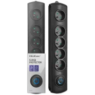 Listwa antyprzepięciowa zasilająca Qoltec 50271 - 5 gniazd, 3 m, Czarna