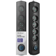 Listwa antyprzepięciowa zasilająca Qoltec 50271 - 5 gniazd, 3 m, Czarna
