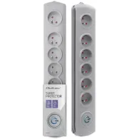 Listwa antyprzepięciowa zasilająca Qoltec 50165 - 6 gniazd, 1,8 m, Szara