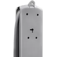 Listwa antyprzepięciowa zasilająca Qoltec 50165 - 6 gniazd, 1,8 m, Szara