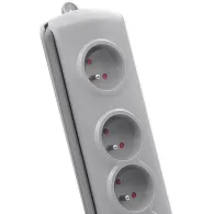 Listwa antyprzepięciowa zasilająca Qoltec 50165 - 6 gniazd, 1,8 m, Szara