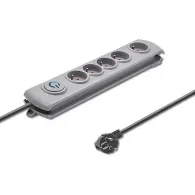 Listwa antyprzepięciowa zasilająca Qoltec 50270 - 5 gniazd, 1,8 m, Czarna