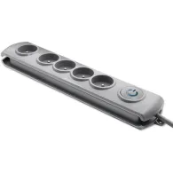 Listwa antyprzepięciowa zasilająca Qoltec 50270 - 5 gniazd, 1,8 m, Czarna