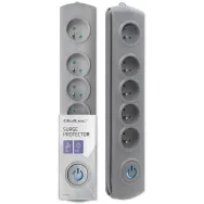 Listwa antyprzepięciowa zasilająca Qoltec 50272 - 5 gniazd, 3 m, Szara