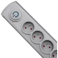 Listwa antyprzepięciowa zasilająca Qoltec 50272 - 5 gniazd, 3 m, Szara
