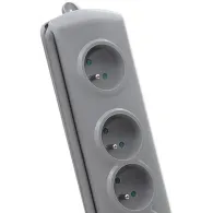 Listwa antyprzepięciowa zasilająca Qoltec 50272 - 5 gniazd, 3 m, Szara