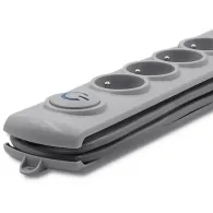 Listwa antyprzepięciowa zasilająca Qoltec 50272 - 5 gniazd, 3 m, Szara
