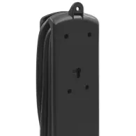 Listwa antyprzepięciowa zasilająca Qoltec 50112 - 6 gniazd, 3 m, Czarna