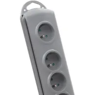 Listwa antyprzepięciowa zasilająca Qoltec 50166 - 6 gniazd, 3 m, Szara