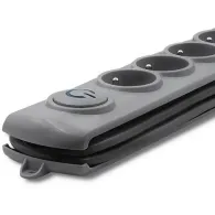 Listwa antyprzepięciowa zasilająca Qoltec 50166 - 6 gniazd, 3 m, Szara