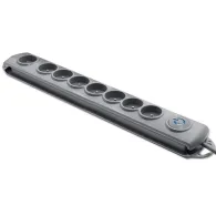 Listwa antyprzepięciowa zasilająca Qoltec 50167 - 8 gniazd, 1,8 m, Szara