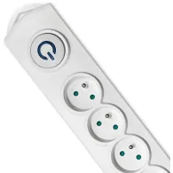 Listwa antyprzepięciowa zasilająca Qoltec 50293 - 8 gniazd, 1,5 m, Biała