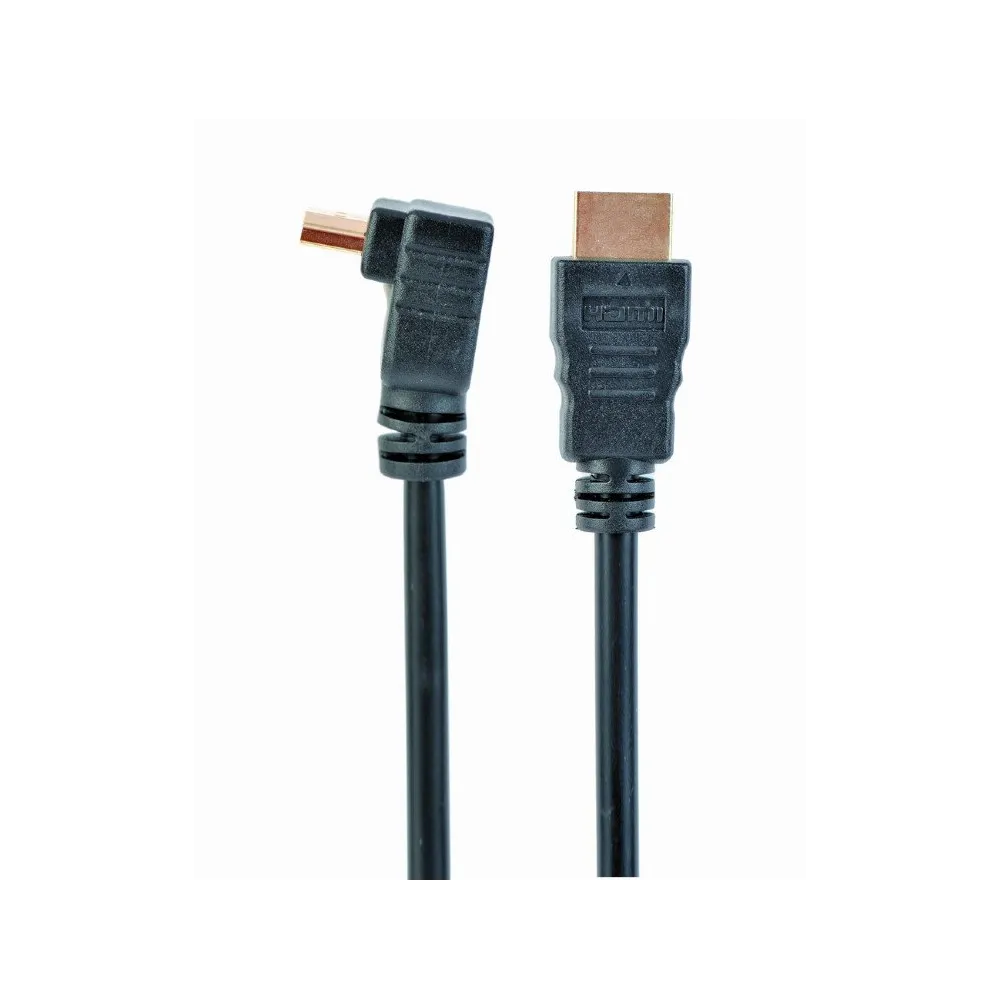 Kabel Gembird HDMI 2.0 CC-HDMI490-6 - 1 m, 4K 60Hz, 3D, Kątowa wtyczka, Czarny