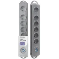 Listwa antyprzepięciowa zasilająca Qoltec 50199 - 6 gniazd, 5 m, Szara