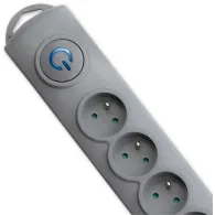 Listwa antyprzepięciowa zasilająca Qoltec 50199 - 6 gniazd, 5 m, Szara