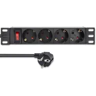 Listwa zasilająca Rack 10" PDU Qoltec 54603 - 1U, 16A, 4xSCHUKO, 1,8m