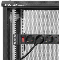 Listwa zasilająca Rack 10" PDU Qoltec 54603 - 1U, 16A, 4xSCHUKO, 1,8m