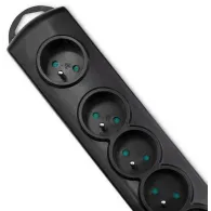 Listwa antyprzepięciowa zasilająca Qoltec 50171 - 7 gniazd, 1,5 m, Czarna