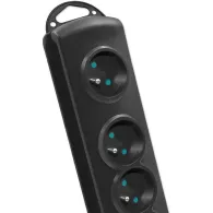 Listwa antyprzepięciowa zasilająca Qoltec 50171 - 7 gniazd, 1,5 m, Czarna