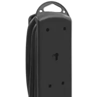Listwa antyprzepięciowa zasilająca Qoltec 50171 - 7 gniazd, 1,5 m, Czarna