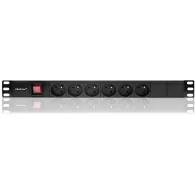 Listwa zasilająca Rack 19" PDU Qoltec 54470 - 1U, 16A, 6xFRENCH, 2m