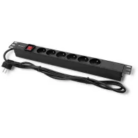 Listwa zasilająca Rack 19" PDU Qoltec 54470 - 1U, 16A, 6xFRENCH, 2m