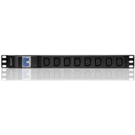 Listwa zasilająca antyprzeciążeniowa Rack 19" PDU Qoltec 53999 - 1U, 10A, 8xIEC C13, 2m