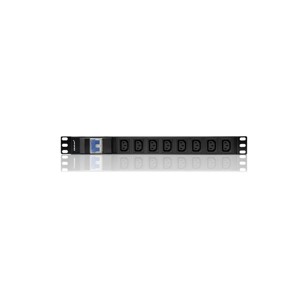Listwa zasilająca antyprzeciążeniowa Rack 19" PDU Qoltec 53999 - 1U, 10A, 8xIEC C13, 2m
