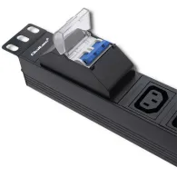 Listwa zasilająca antyprzeciążeniowa Rack 19" PDU Qoltec 53999 - 1U, 10A, 8xIEC C13, 2m