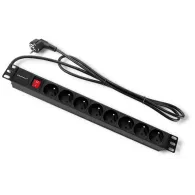 Listwa zasilająca Rack 19" PDU Qoltec 54471 - 1U, 16A, 8xFRENCH, 2m