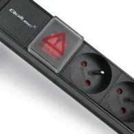 Listwa zasilająca Rack 19" PDU Qoltec 54471 - 1U, 16A, 8xFRENCH, 2m