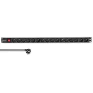 Listwa zasilająca Rack 19" PDU Qoltec 54604 - 1U, 16A, 16xFRENCH, 1,8m