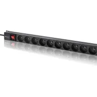 Listwa zasilająca Rack 19" PDU Qoltec 54604 - 1U, 16A, 16xFRENCH, 1,8m