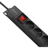 Listwa zasilająca Rack 19" PDU Qoltec 54604 - 1U, 16A, 16xFRENCH, 1,8m