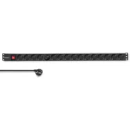 Listwa zasilająca Rack 19" PDU Qoltec 54605 - 1U, 16A, 6xSCHUKO, 1,8m