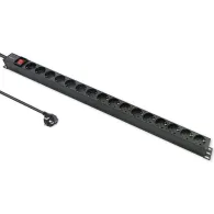 Listwa zasilająca Rack 19" PDU Qoltec 54605 - 1U, 16A, 6xSCHUKO, 1,8m