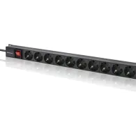Listwa zasilająca Rack 19" PDU Qoltec 54605 - 1U, 16A, 6xSCHUKO, 1,8m