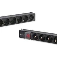 Listwa zasilająca Rack 19" PDU Qoltec 54605 - 1U, 16A, 6xSCHUKO, 1,8m