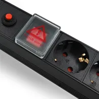 Listwa zasilająca Rack 19" PDU Qoltec 54605 - 1U, 16A, 6xSCHUKO, 1,8m